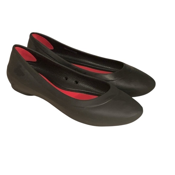 Crocs Lina Black Ballet Flats - Picture 1 of 7